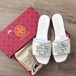 Tory Burch White Designer Sandals